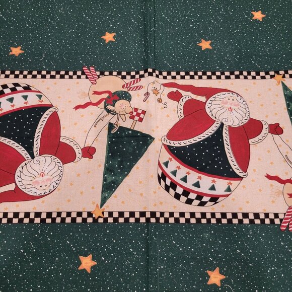 Christmas Fabric Panel Featuring Santa Claus and Reindeer Quilting 57.5 x 51 - Picture 2 of 5
